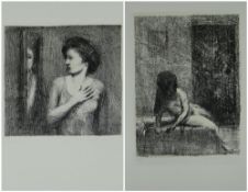 ‡ HARRY HOLLAND two artist's proof monoprints