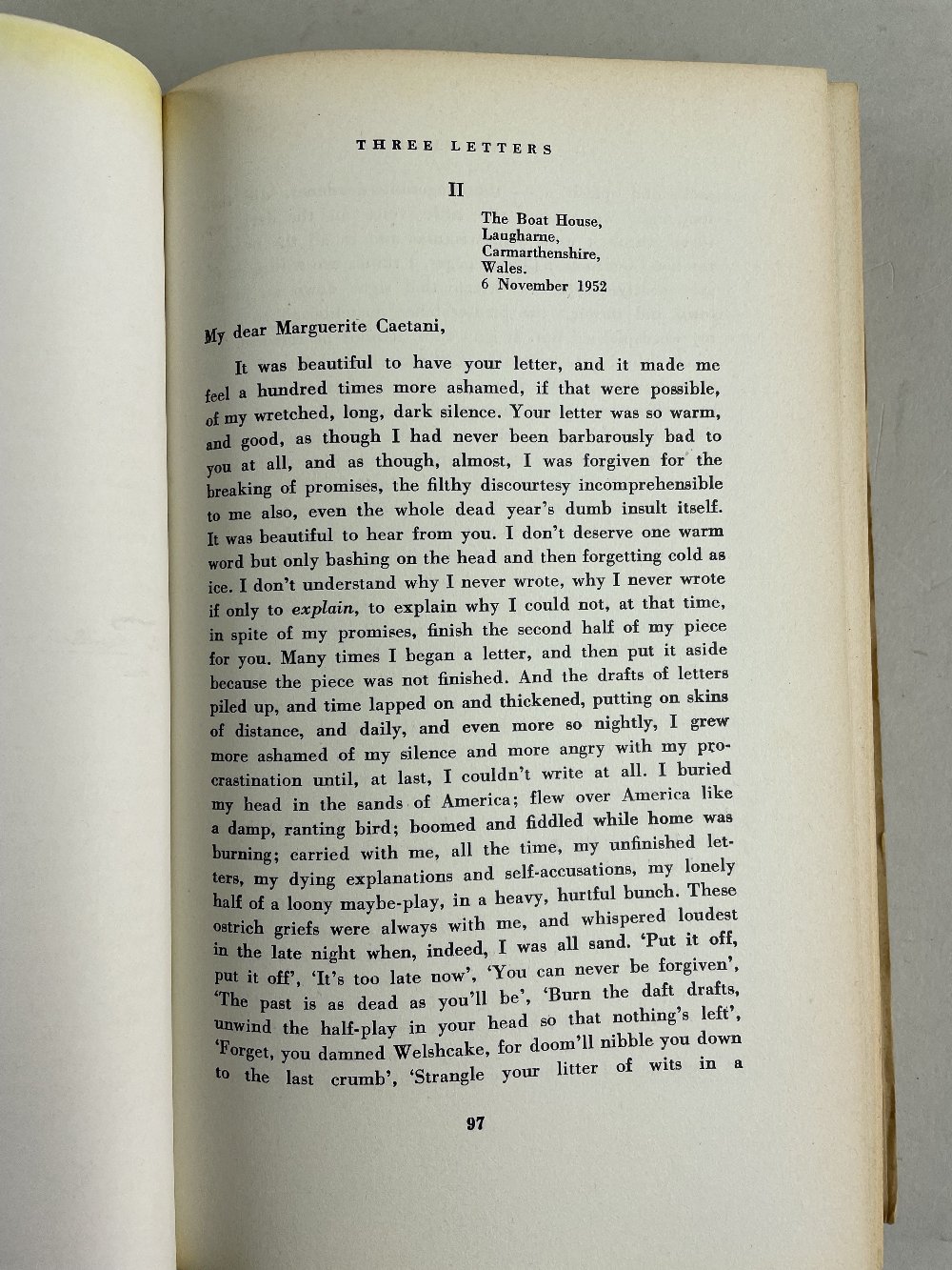 DYLAN THOMAS: FIRST PRINTING OF UNDER MILK WOOD & OTHER 1ST EDITIONS - Image 8 of 13