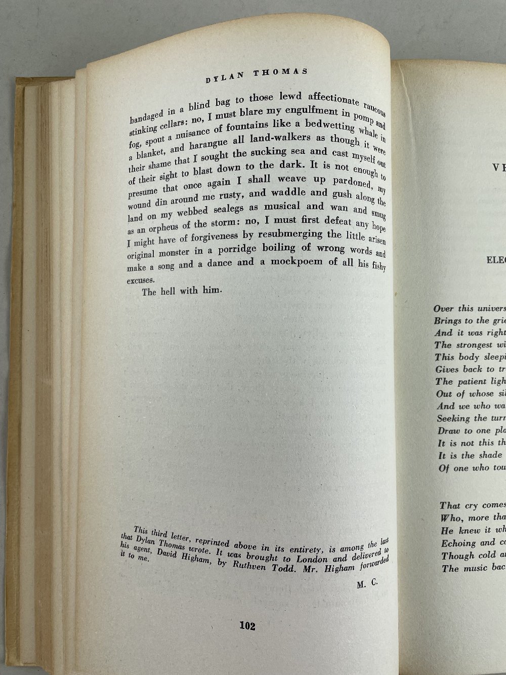 DYLAN THOMAS: FIRST PRINTING OF UNDER MILK WOOD & OTHER 1ST EDITIONS - Image 13 of 13