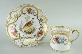 NANTGARW PORCELAIN COFFEE CAN & SAUCER c.1818-1820