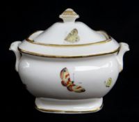 RARE NANTGARW PORCELAIN SUGAR BASIN & COVER c.1818-1820