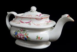 SWANSEA PORCELAIN TEAPOT c.1815-1820