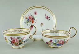 SWANSEA PORCELAIN TRIO c.1817-1820