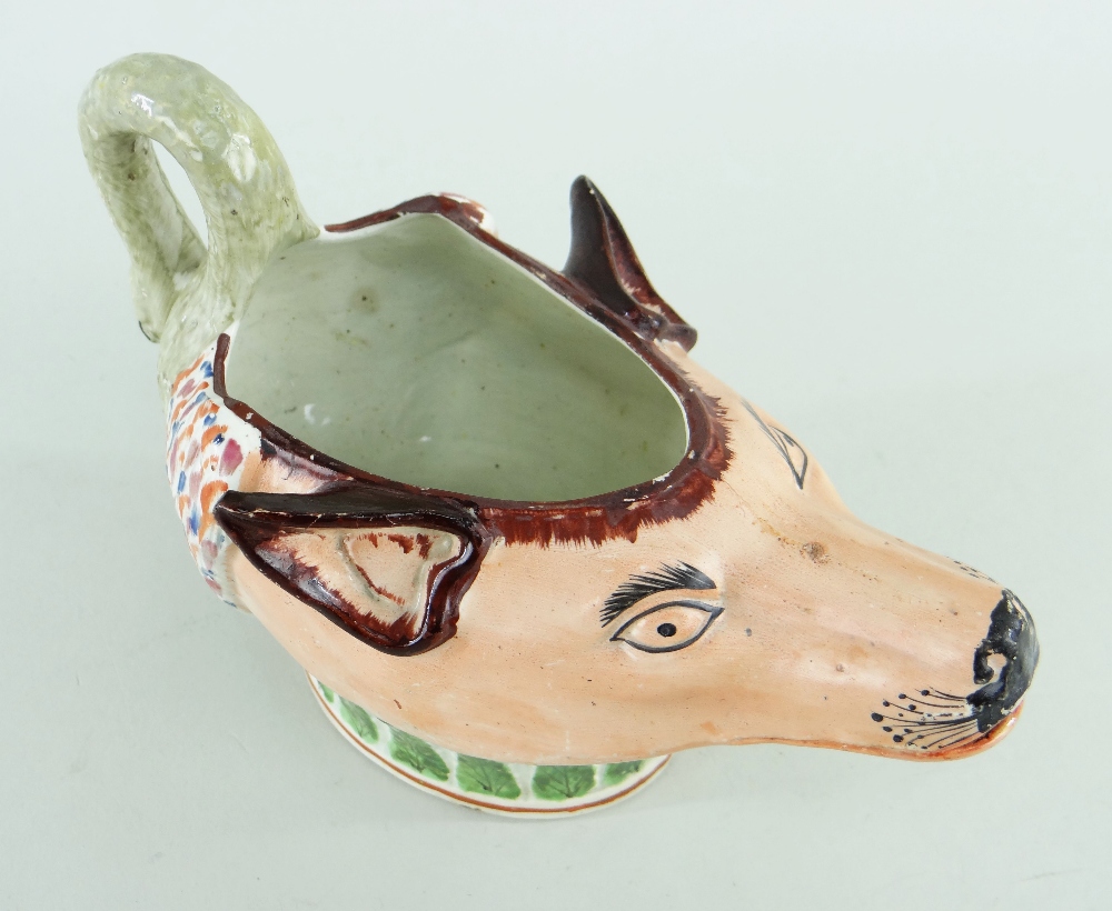 STAFFORDSHIRE PEARLWARE FOX AND GOOSE SAUCEBOAT c. 1820 - Image 14 of 14