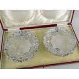 PAIR EDWARD VII SILVER BONBON DISHES, David & George Edward, Sheffield 1913