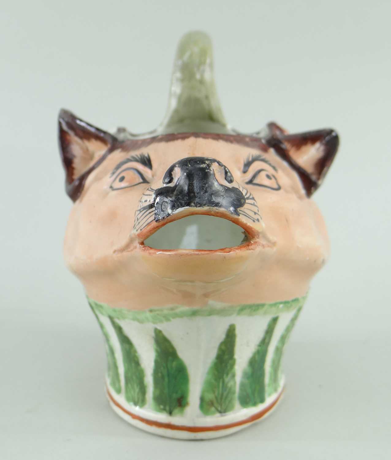 STAFFORDSHIRE PEARLWARE FOX AND GOOSE SAUCEBOAT c. 1820 - Image 2 of 14