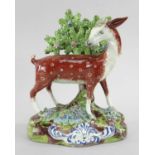 STAFFORDSHIRE PEARLWARE FIGURE OF A DOE c. 1820