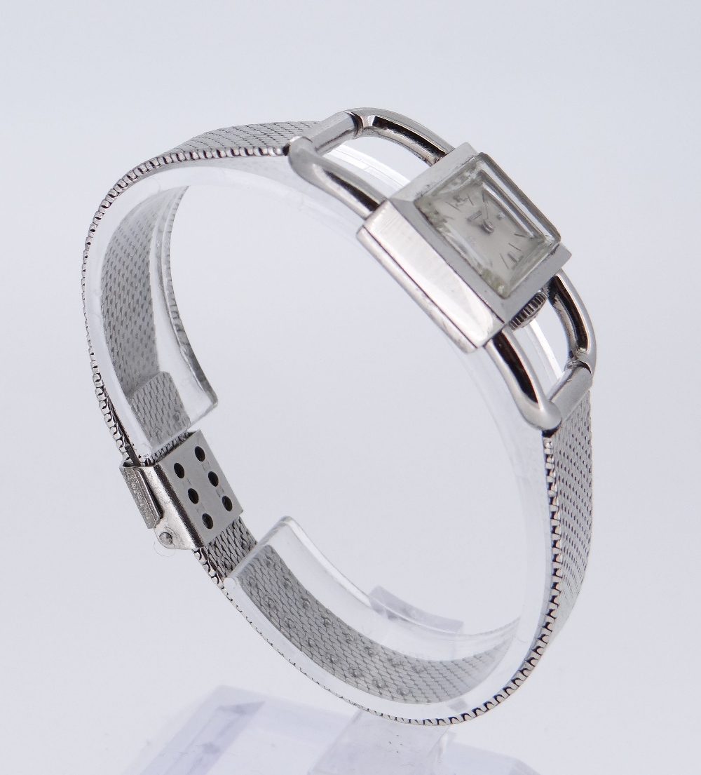 JAEGER LECOULTRE STAINLESS STEEL LADIES’ WRISTWATCH, c. 1965 - Image 5 of 6