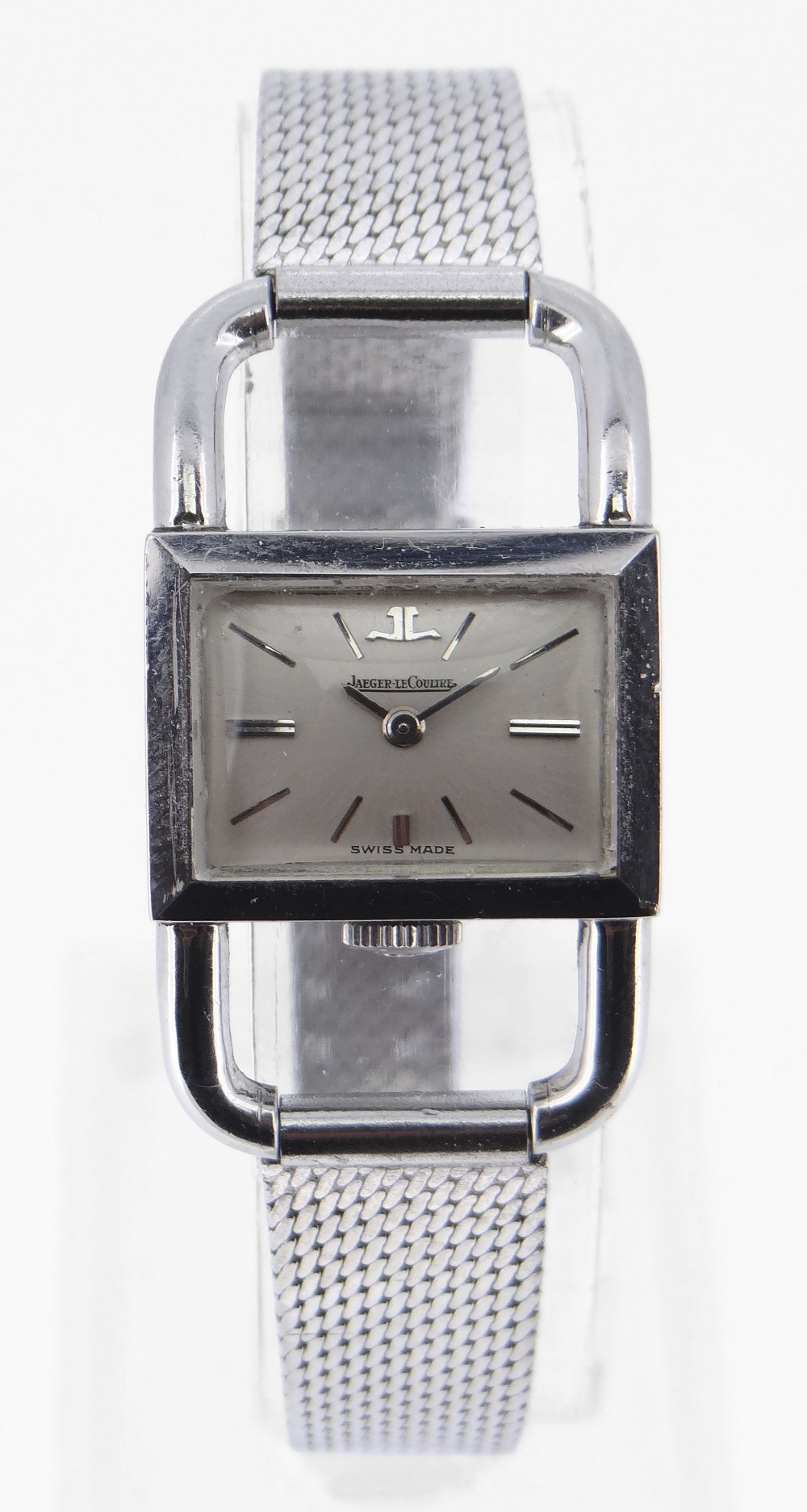 JAEGER LECOULTRE STAINLESS STEEL LADIES’ WRISTWATCH, c. 1965 - Image 4 of 6