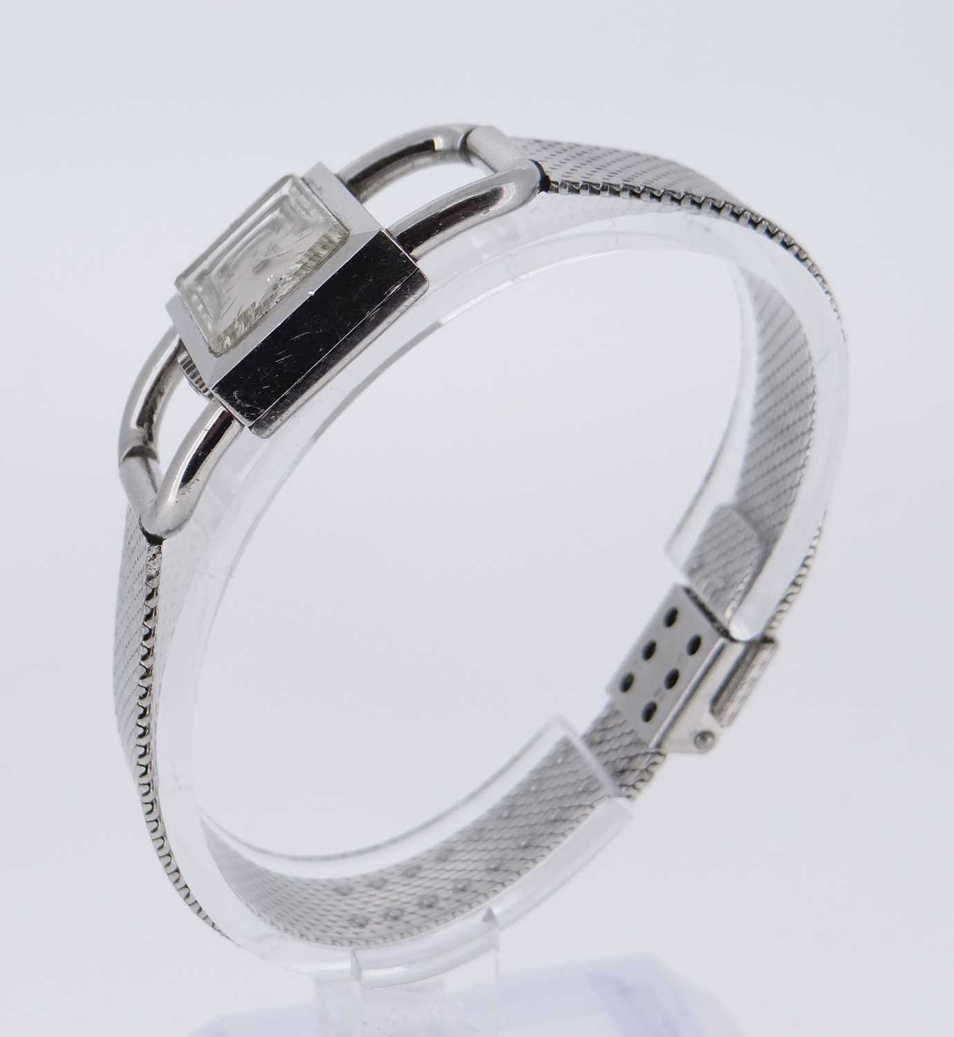 JAEGER LECOULTRE STAINLESS STEEL LADIES’ WRISTWATCH, c. 1965 - Image 3 of 6