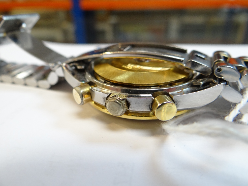 OMEGA STAINLESS STEEL & GOLD AUTOMATIC CHRONOGRAPH BRACELET WATCH, c.1990s - Image 13 of 17