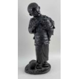 LARGE TOKYO SCHOOL BRONZE FIGURE OF A BOY, Meiji Period