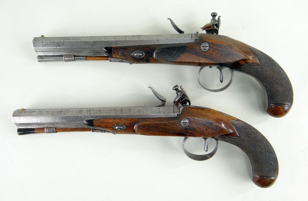 PAIR OF FLINTLOCK DUELLING PISTOLS BY WHEELER, early 19th Century - Image 12 of 14