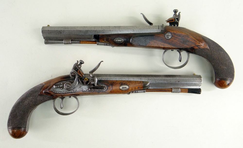 PAIR OF FLINTLOCK DUELLING PISTOLS BY WHEELER, early 19th Century - Image 13 of 14