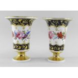 NEAR PAIR STAFFORDSHIRE PORCELAIN VASES, c. 1820