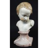 STAFFORDSHIRE BUST OF A BOY c. 1820