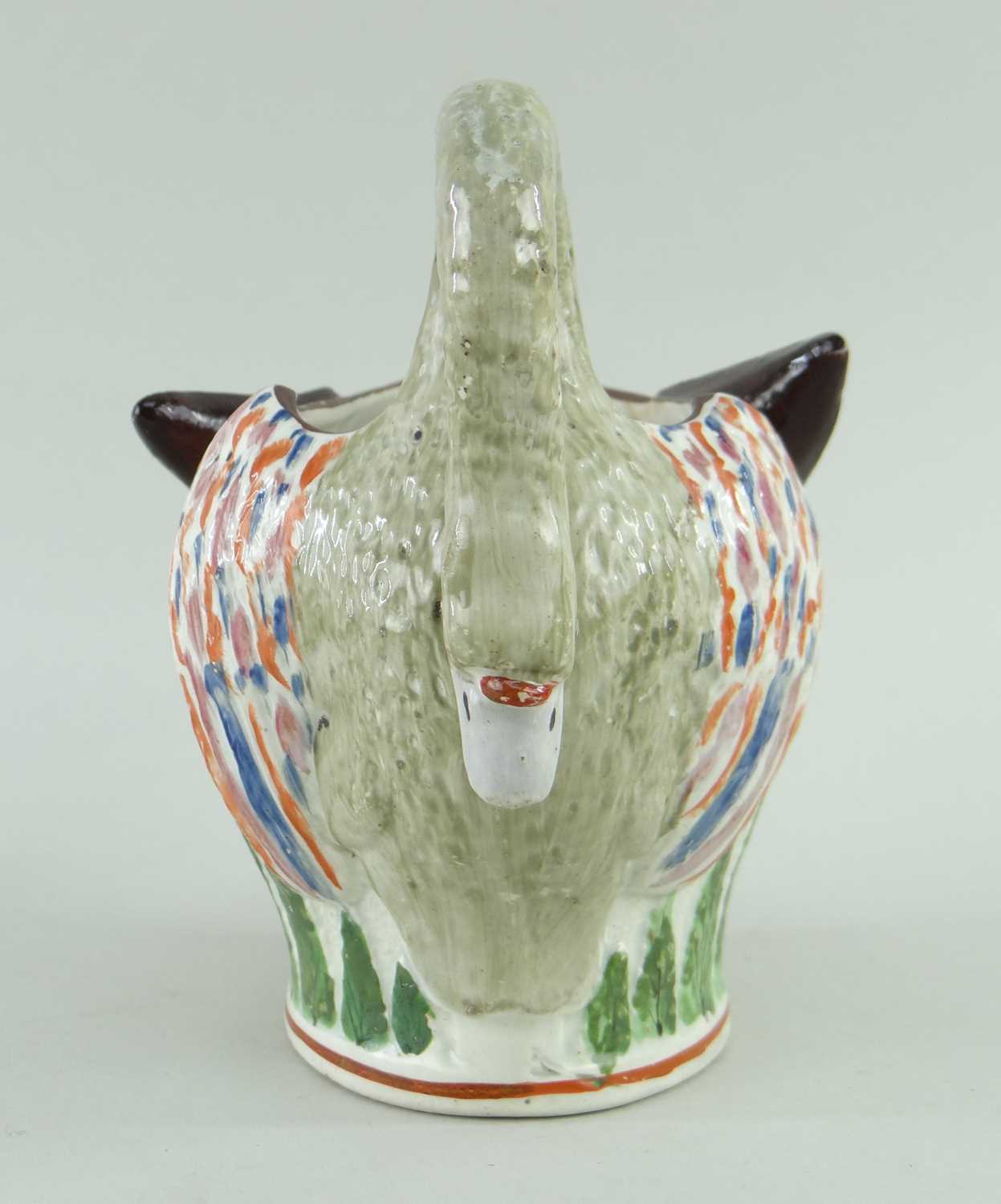 STAFFORDSHIRE PEARLWARE FOX AND GOOSE SAUCEBOAT c. 1820 - Image 5 of 14