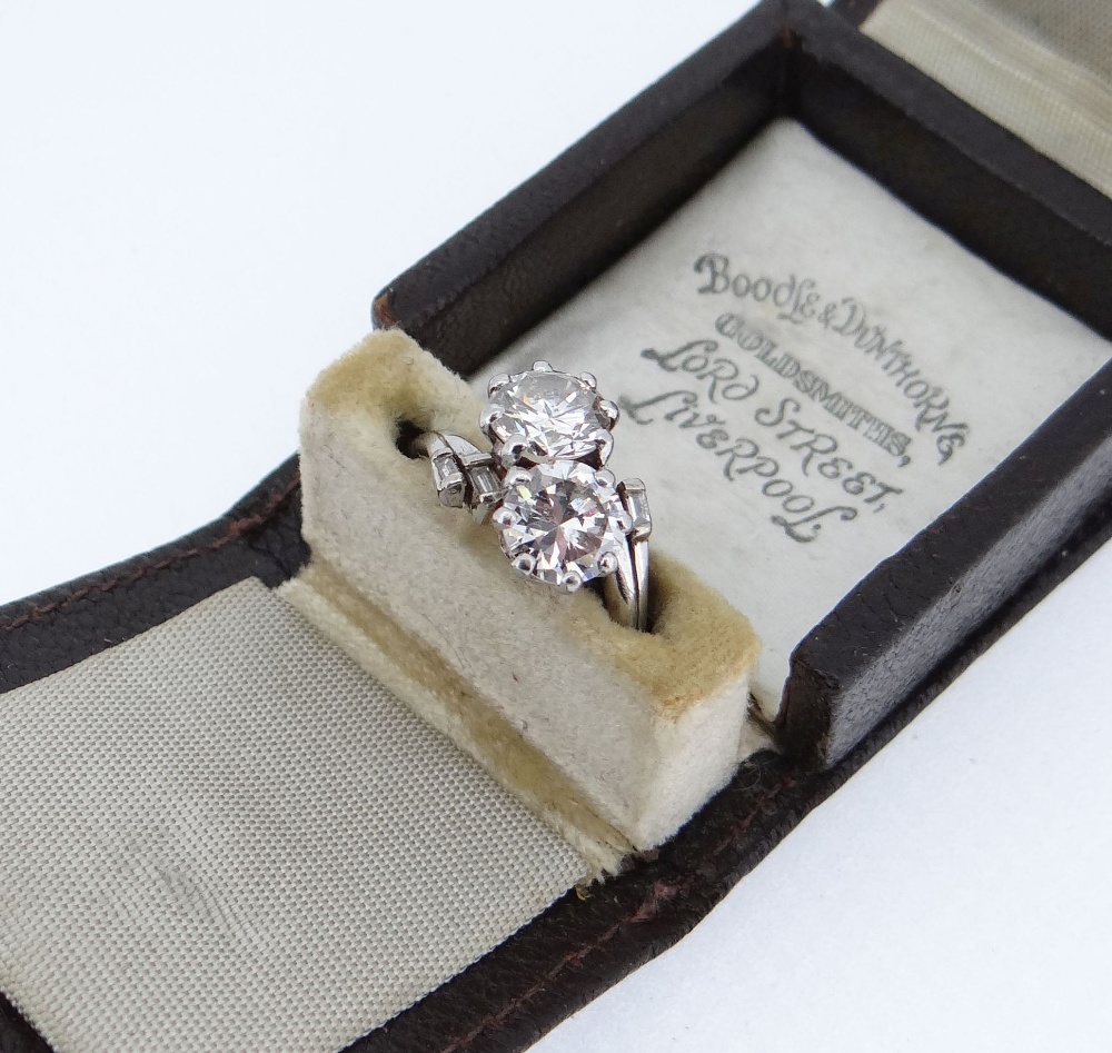 TWO STONE DIAMOND CROSSOVER RING - Image 8 of 13