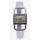 JAEGER LECOULTRE STAINLESS STEEL LADIES’ WRISTWATCH, c. 1965