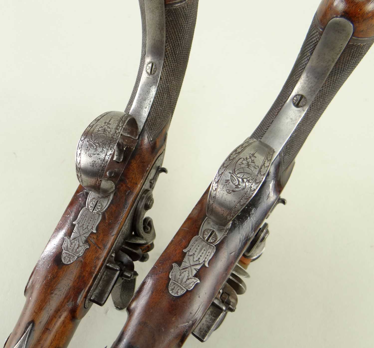 PAIR OF FLINTLOCK DUELLING PISTOLS BY WHEELER, early 19th Century - Image 4 of 14