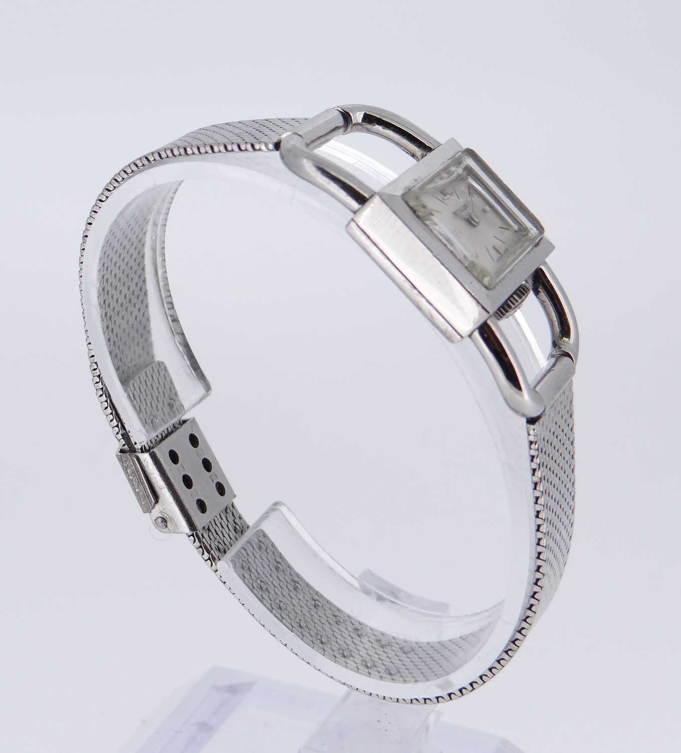 JAEGER LECOULTRE STAINLESS STEEL LADIES’ WRISTWATCH, c. 1965 - Image 2 of 6