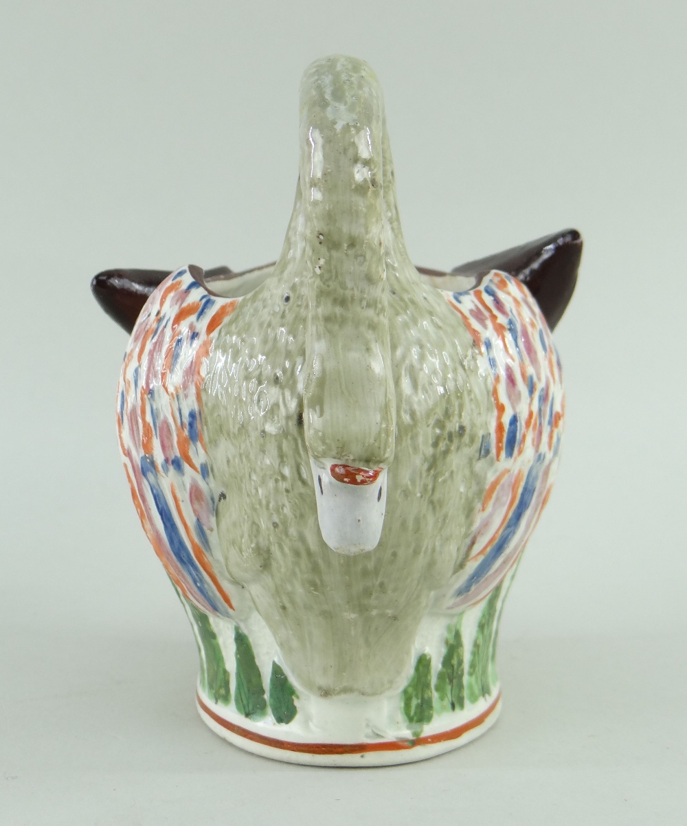 STAFFORDSHIRE PEARLWARE FOX AND GOOSE SAUCEBOAT c. 1820 - Image 12 of 14