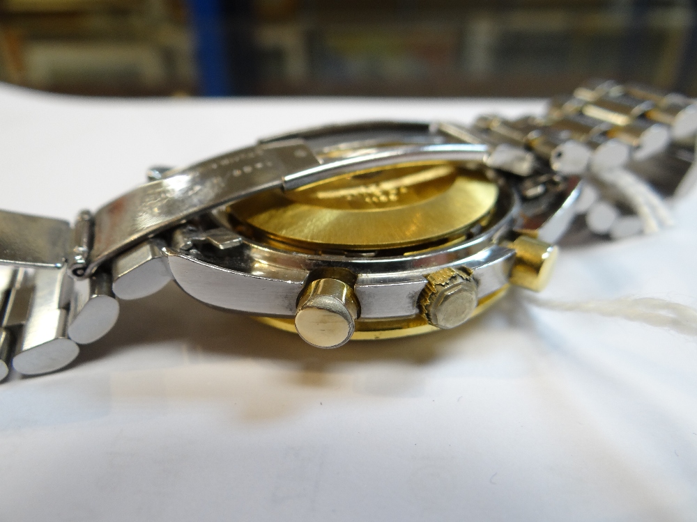 OMEGA STAINLESS STEEL & GOLD AUTOMATIC CHRONOGRAPH BRACELET WATCH, c.1990s - Image 11 of 17