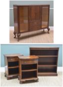 ASSORTED OCCASIONAL FURNITURE comprising reproduction walnut side cabinet, 138cms w, Reprodux /