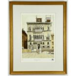 ‡ TOM JONES limited edition (1/20) etching and aquatint - titled 'Palazzo Nani', monogram stamped,