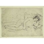 ‡ AFTER PIERRE-AUGUSTE RENOIR, etching - Femme Nue Couché, titled on London Graphic Arts