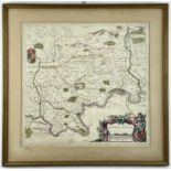 17TH CENTURY MAP OF MIDDLESEX, Blaue (Johannes) "Middle-Sexia", Amsterdam c. 1650, double page