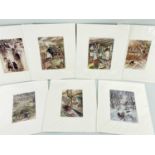 ‡ AFTER ARTHUR RACKHAM, seven colour prints - Wind in the Willows illustrations 17.5 x 12.5cms (