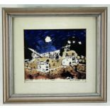 ‡ JACK JONES limited edition (11/15) screenprint with colour - cottages, possibly Hafod, signed,