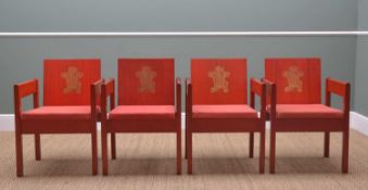 SET OF FOUR 1969 PRINCE OF WALES INVESTITURE CHAIRS designed by Lord Snowdon and manufactured by