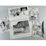 ‡ GRENFELL 'GREN' JONES MBE (1934-2007) two original pen and ink cartoons on card - "An