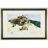 ‡ AFTER PAUL HOGARTH, limited edition (24/180) colour print - Spring, Tuscan hilltown, signed and