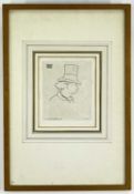 AFTER ÉDOUARD MANET (French 1832-1883) etching - Baudelaire en Profile en Chapeau II (Charles