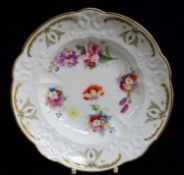 SWANSEA PORCELAIN DISH, c.1815-1817, of lobed cruciform and having a typical moulded floral and c-