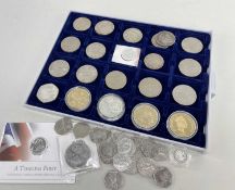 ASSORTED US & GB COINS comprising six American dollars dated 1884, 2 x 1921, 2 x 1923 and 1972,