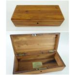 MARITIME INTEREST: William IV souvenir fruitwood glove box fashioned from timbers from the wreck