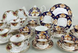 ROYAL ALBERT 'HEIRLOOM' TEA SERVICE FOR SIX, teapot, milk jug, sugar bowl, bread and butter plate,