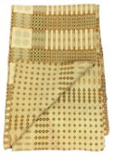WELSH WOOLEN BLANKET - early traditional pattern, 194 x 156cms