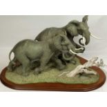 LENOX COMPOSITION SCULPTURE - titled 'Savannah Run', 2001 limited edition depicting a bull and