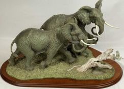 LENOX COMPOSITION SCULPTURE - titled 'Savannah Run', 2001 limited edition depicting a bull and