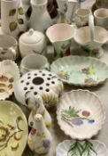 VINTAGE RADFORD HAND PAINTED ORNAMENTAL WARE - 20 pieces in various shapes, designs and colourways