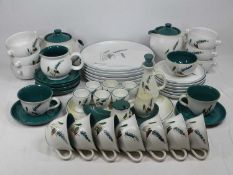 DENBY 'GREEN WHEAT' OVENPROOF TEA & DINNERWARE, forty eight pieces