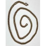 9CT GOLD MUFF CHAIN - 153cms L, 30grms