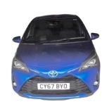 TOYOTA YARIS EXCEL HYBRID VVT-1 CVT - 5 door hatchback, 1497CC, Registration No: CY67 BYO, Blue,