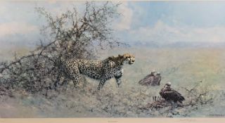 DAVID SHEPHERD print - 'The Scavengers', signed in pencil with blind stamp, 48 x 85cms