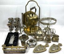 VINTAGE BRASS, EPNS & OTHER METALWARE - within 2 small boxes